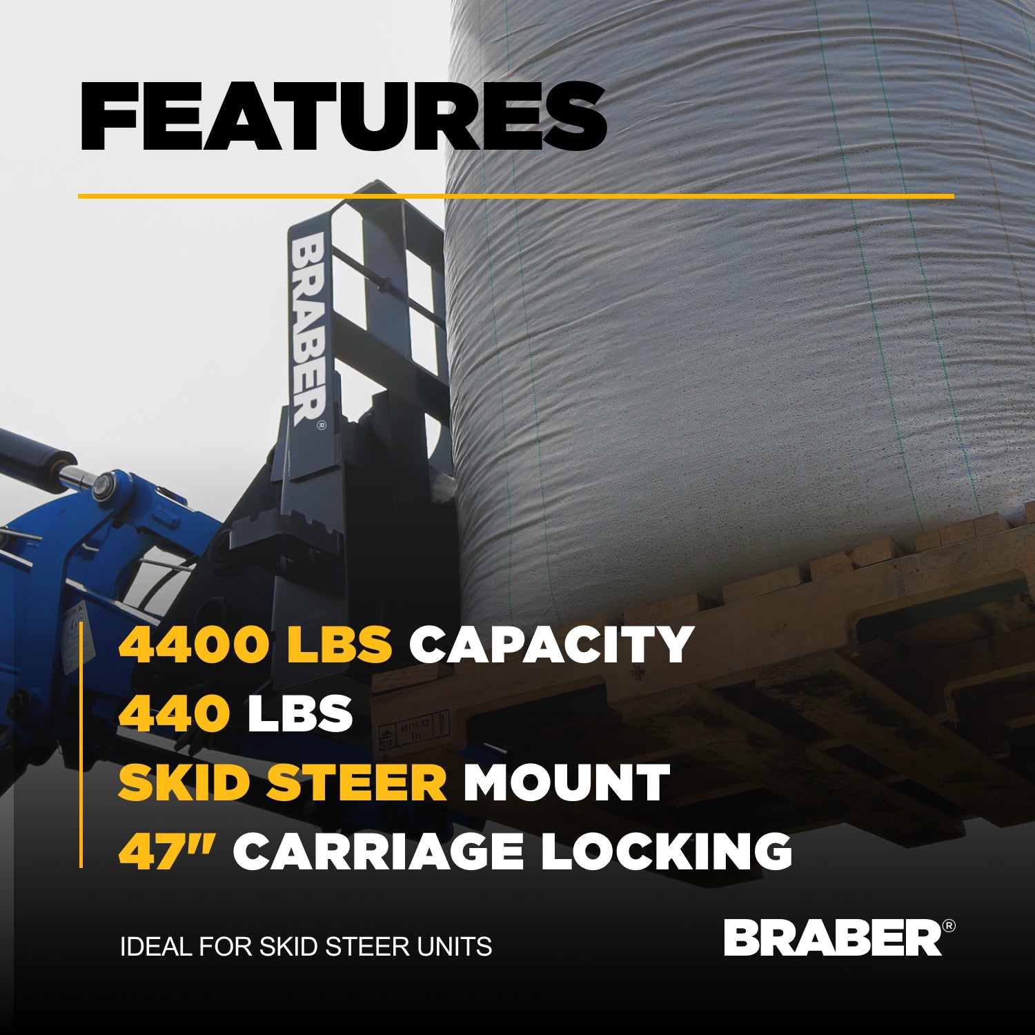 Euro/ALO Pallet Forks 4400 lb 48" Heavy-Duty – BE-HD4448AO600-zoom-4
