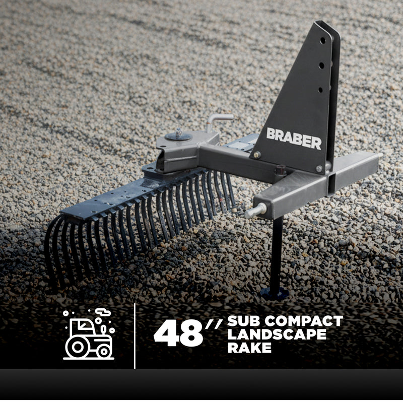 3-Point Landscape Rake 48" 15/25 HP – BE-LRC48N-zoom-