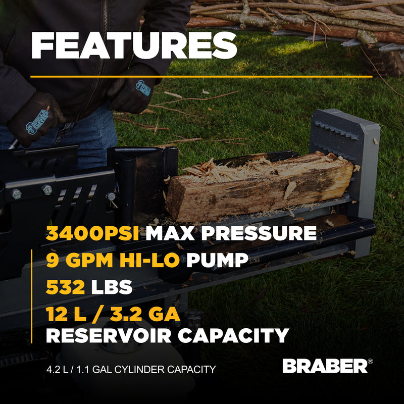 Log Splitter 25 Ton Honda GX200 – BE-LS25EH-zoom-