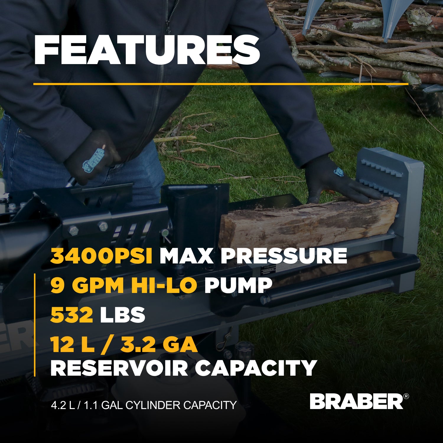 Log Splitter 25 Ton Honda GX200 – BE-LS25EH-7