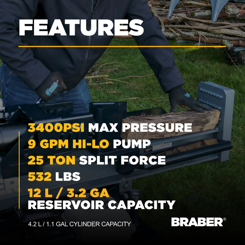 Log Splitter 25 Ton 212cc – BE-LS25ER-zoom-