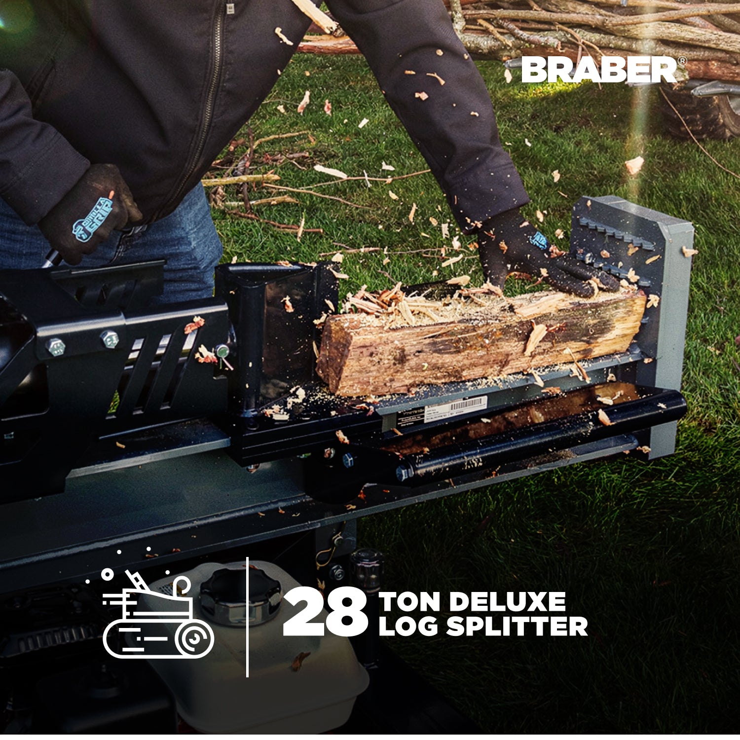 Log Splitter 28 Ton Honda GX200 – BE-LS28DH-zoom-2