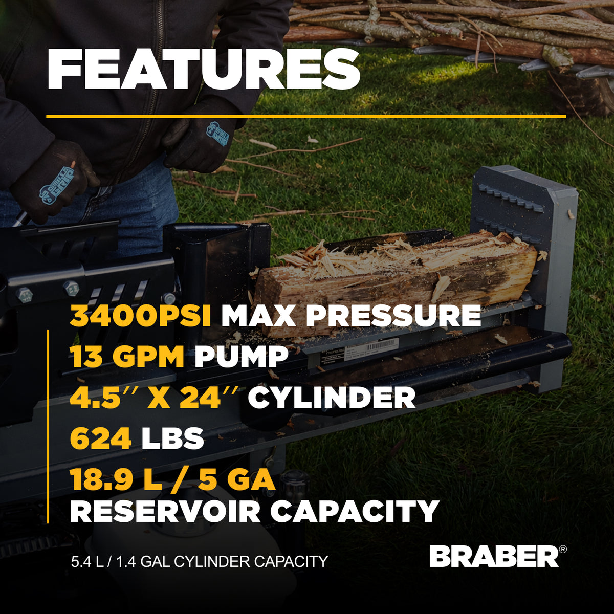 Log Splitter 28 Ton Honda GX200 – BE-LS28DH-7