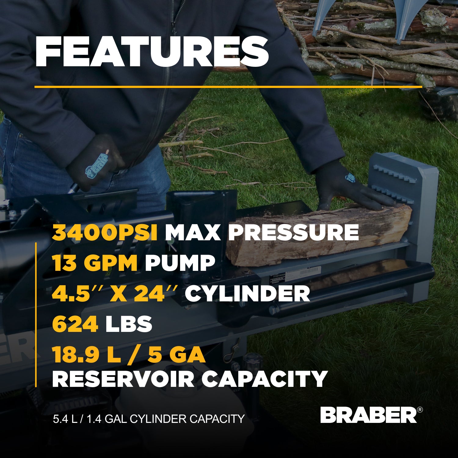 28 Ton Deluxe Log Splitter-7