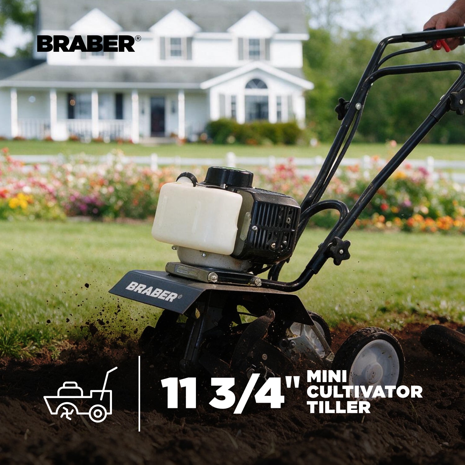Mini Cultivator Tiller 11-3/4" 52cc – BE-MTR2