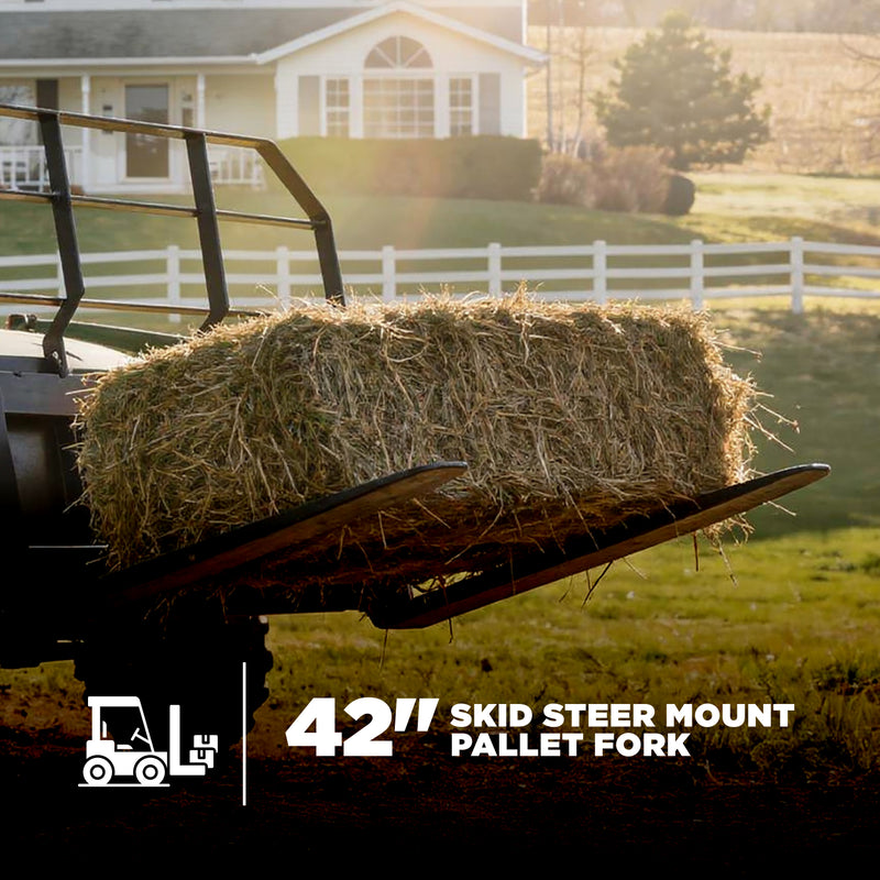 2200LB Skid Steer Mount 42" Pallet Fork-zoom-