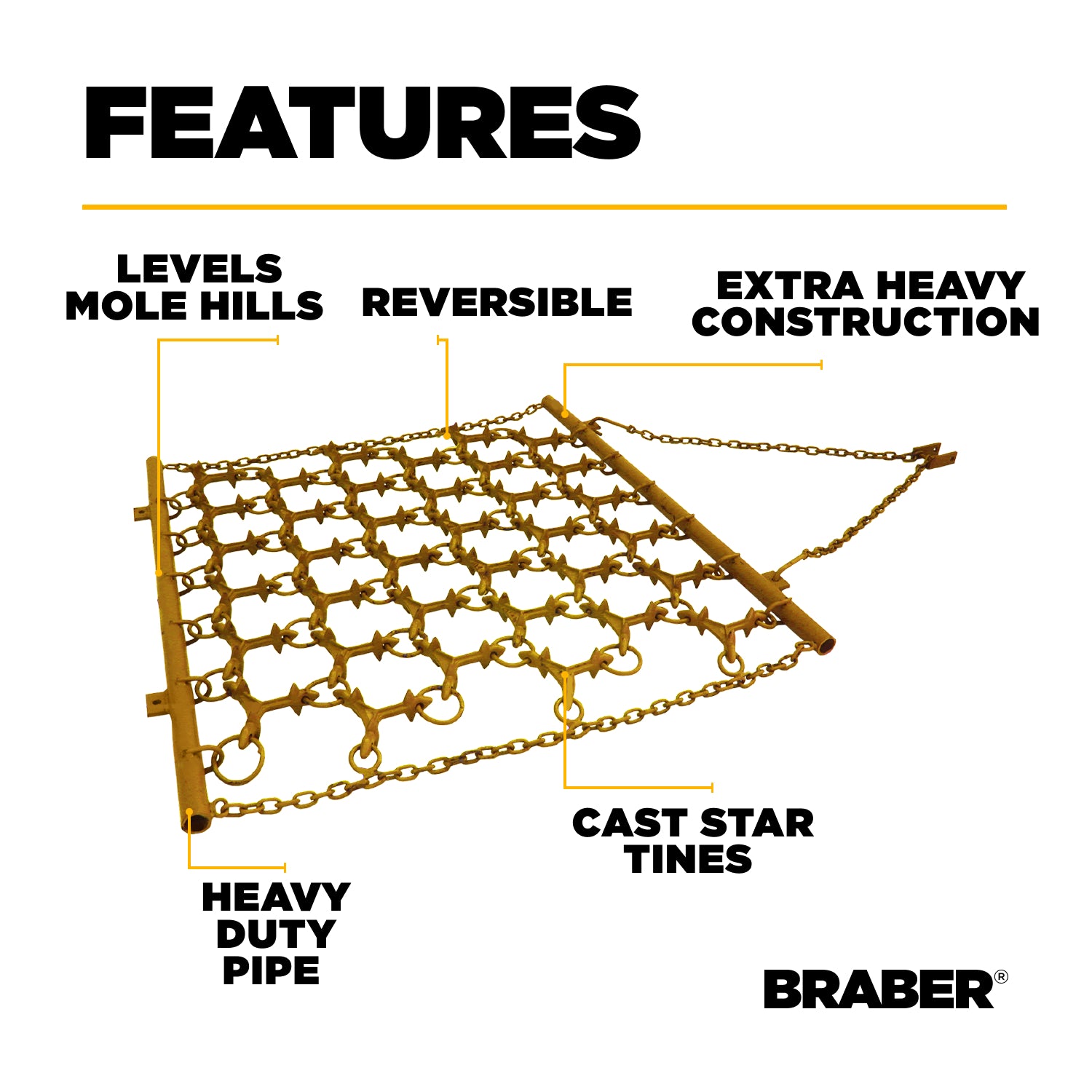 Tow-Behind Pasture Harrow 10' 4-Way – BE-PH10FT-zoom-3