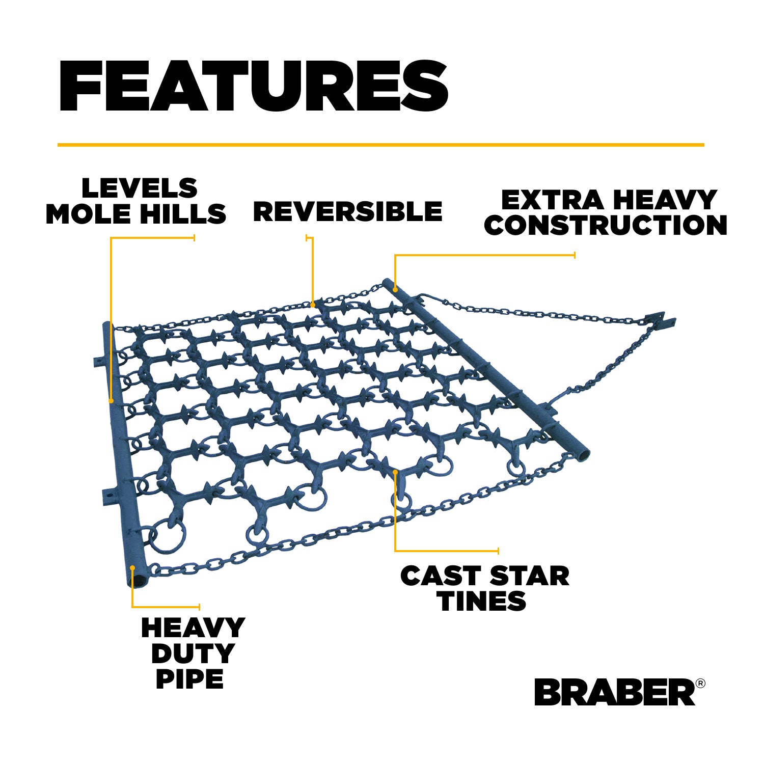 Tow-Behind Pasture Harrow 14' 4-Way – BE-PH14FT-zoom-3