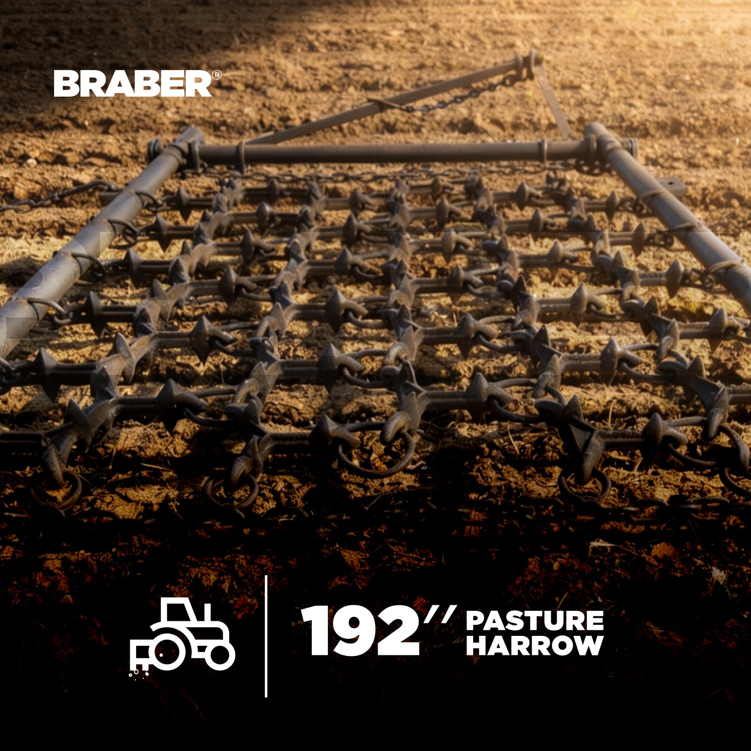 Tow-Behind Pasture Harrow 16' 4-Way – BE-PH16FT-zoom-2