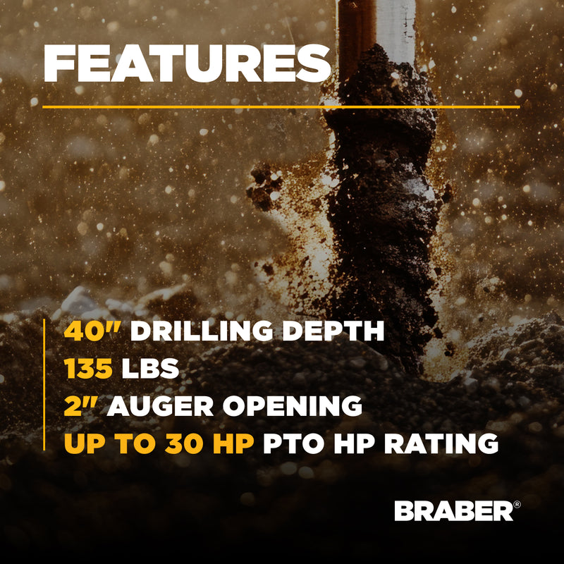 3-Point PTO Light-Duty Post Hole Digger up to 30 HP – BE-PHDLG-zoom-
