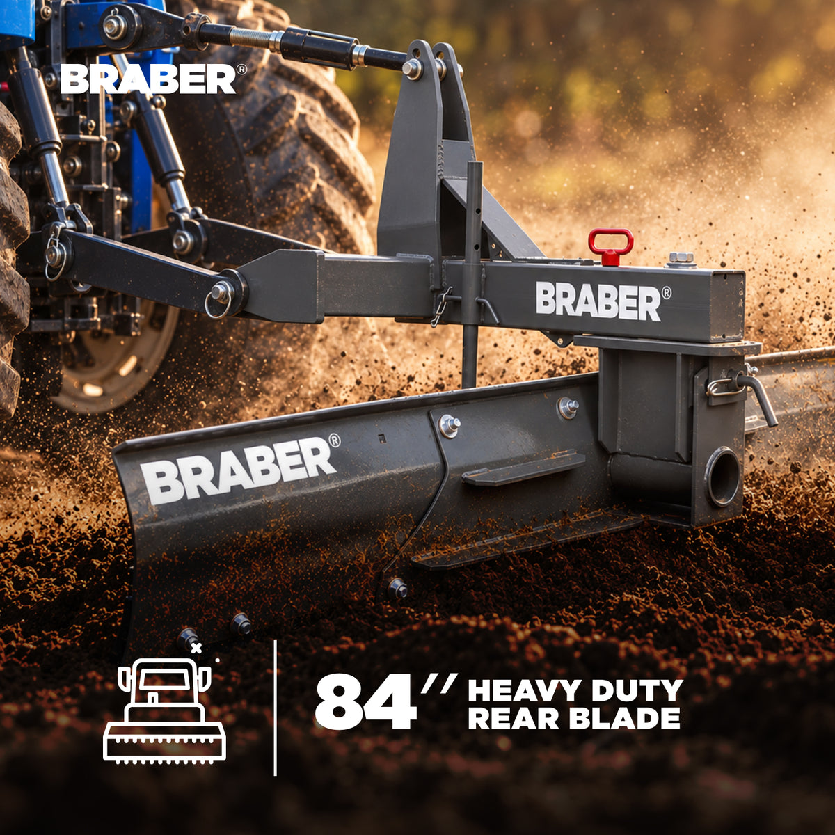 Heavy-Duty 3-Point Rear Blade 7' 40/60 HP – BE-RB207HDN-2