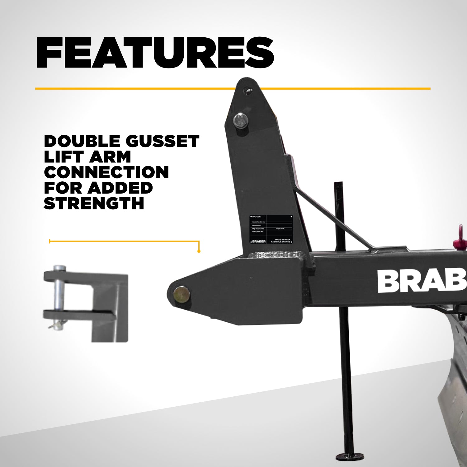 Heavy-Duty 3-Point Rear Blade 8' Hydraulic Angle up to 80 HP – BE-RB408HDG-zoom-5