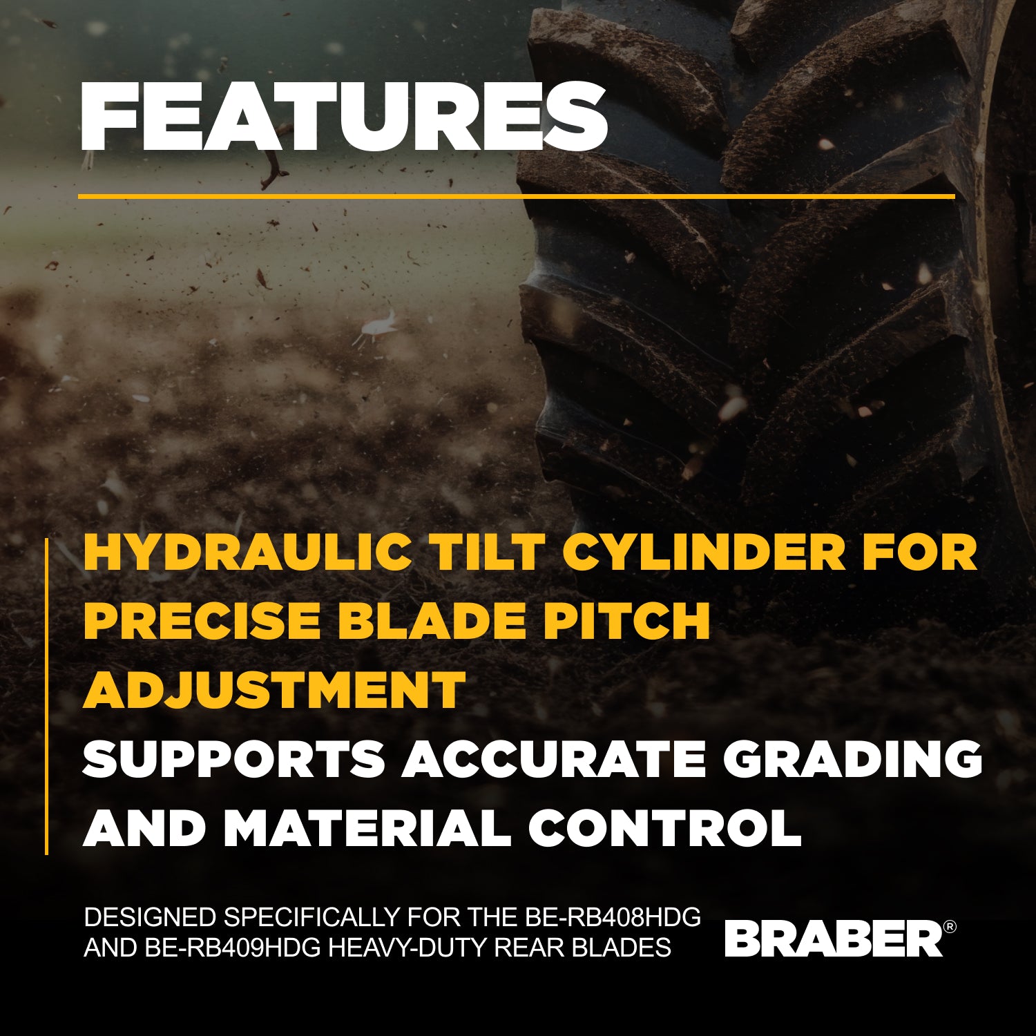 Hydraulic Tilt Cylinder Rear Blades – BE-RB408TILTCYL-zoom-3