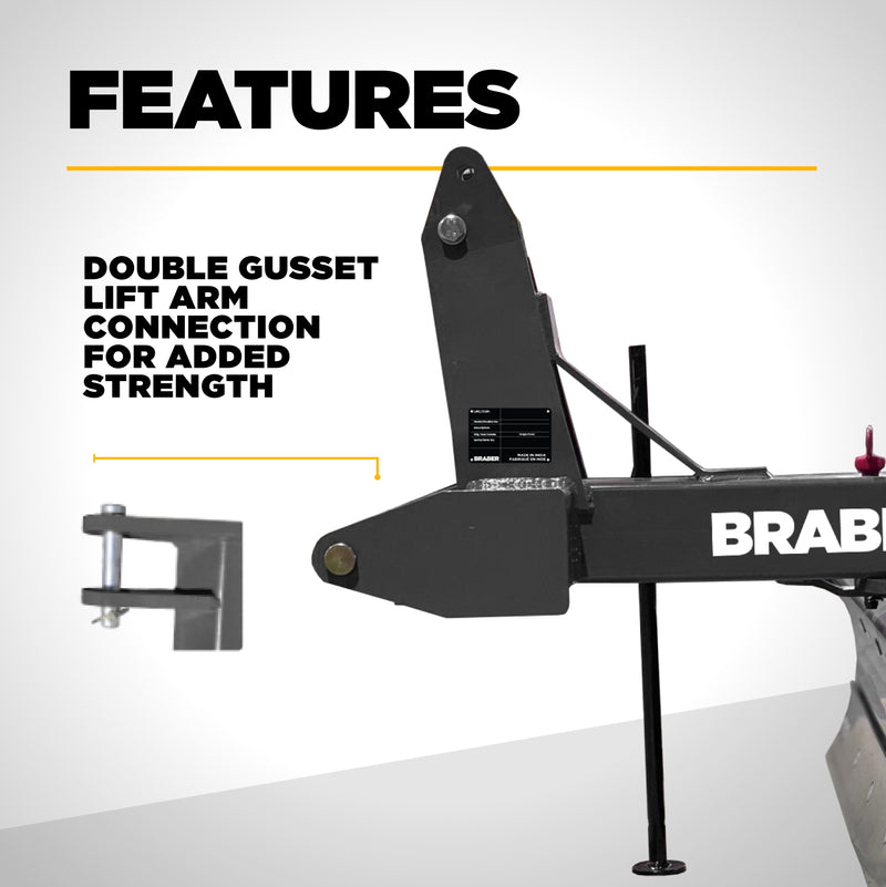 Heavy-Duty 3-Point Rear Blade 9' Hydraulic Angle up to 80 HP – BE-RB409HDG-zoom-