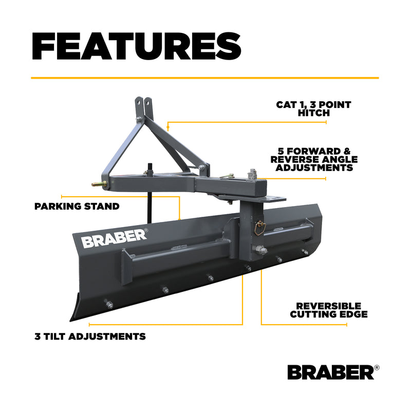 3-Point Rear Blade 60" 20/30 HP – BE-RBR5N-zoom-