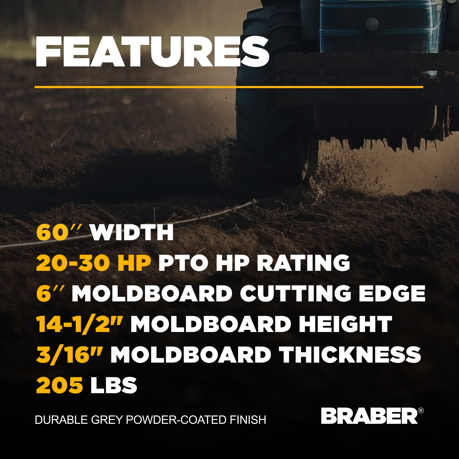 3-Point Rear Blade 60" 20/30 HP – BE-RBR5N-4
