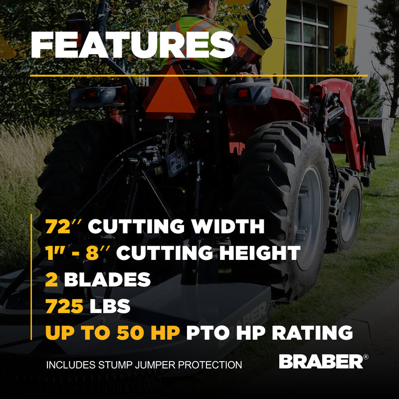 3-Point PTO Rotary Cutter 6' up to 50 HP – BE-RC600G-zoom-