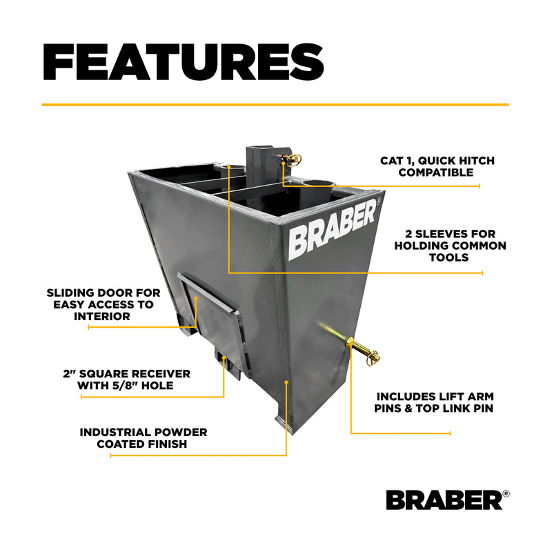 3-Point Rear Weight Box CAT 1 575 lb – BE-RWB1-zoom-