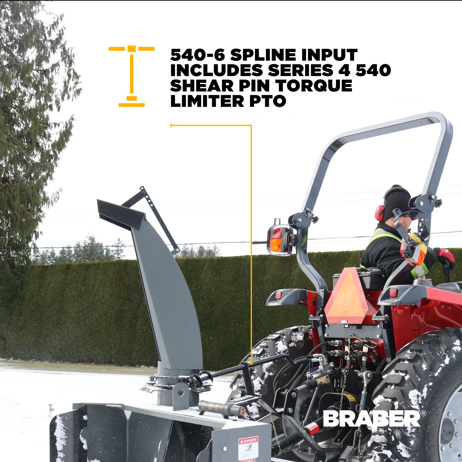 3-Point PTO Snow Blower 54" 25/40 HP – BE-SBS5054G-zoom-4