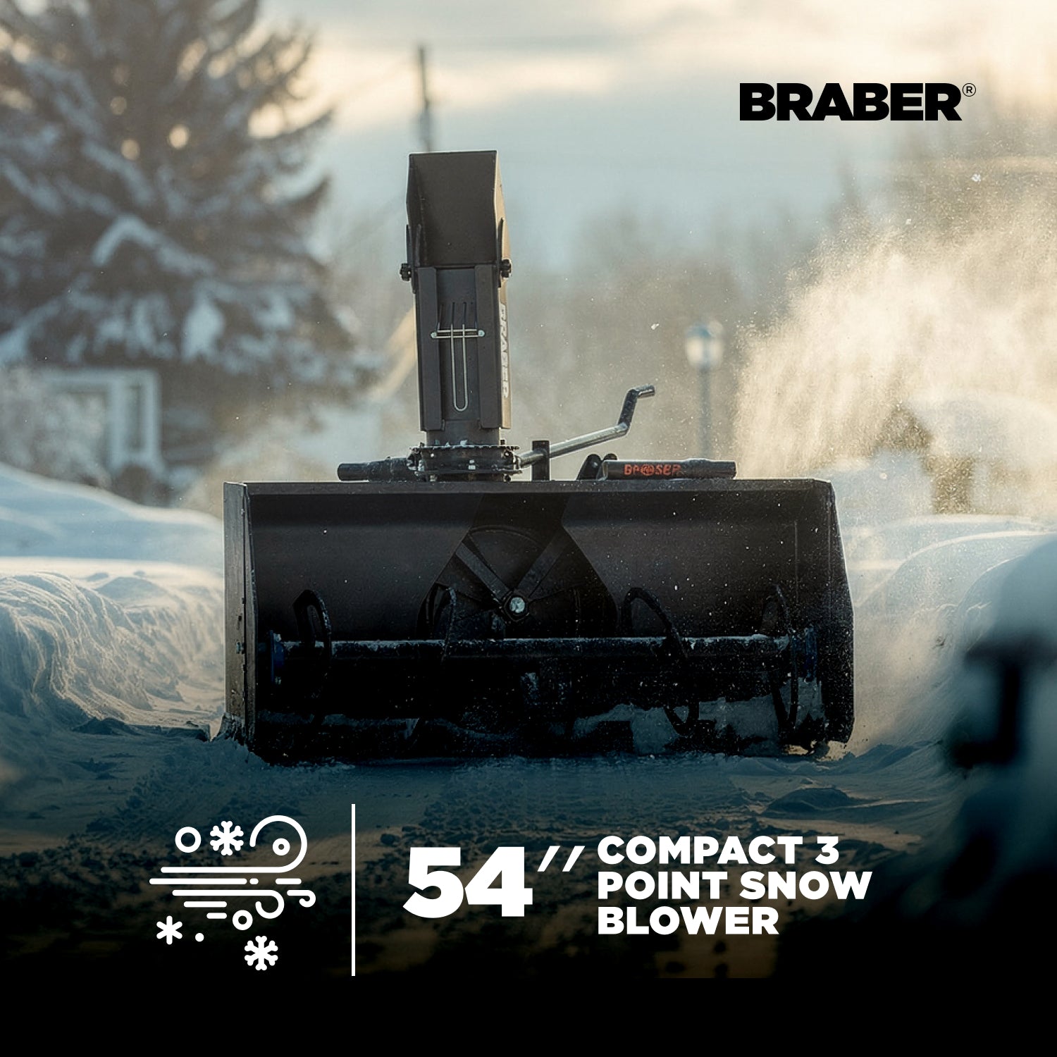 3-Point PTO Snow Blower 54" Light-Duty 16/35 HP – BE-SBS5054L-2