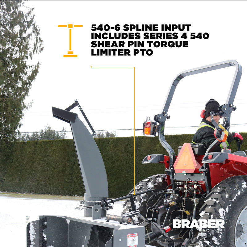 3-Point PTO Snow Blower 64" 25/40 HP – BE-SBS6064G-zoom-