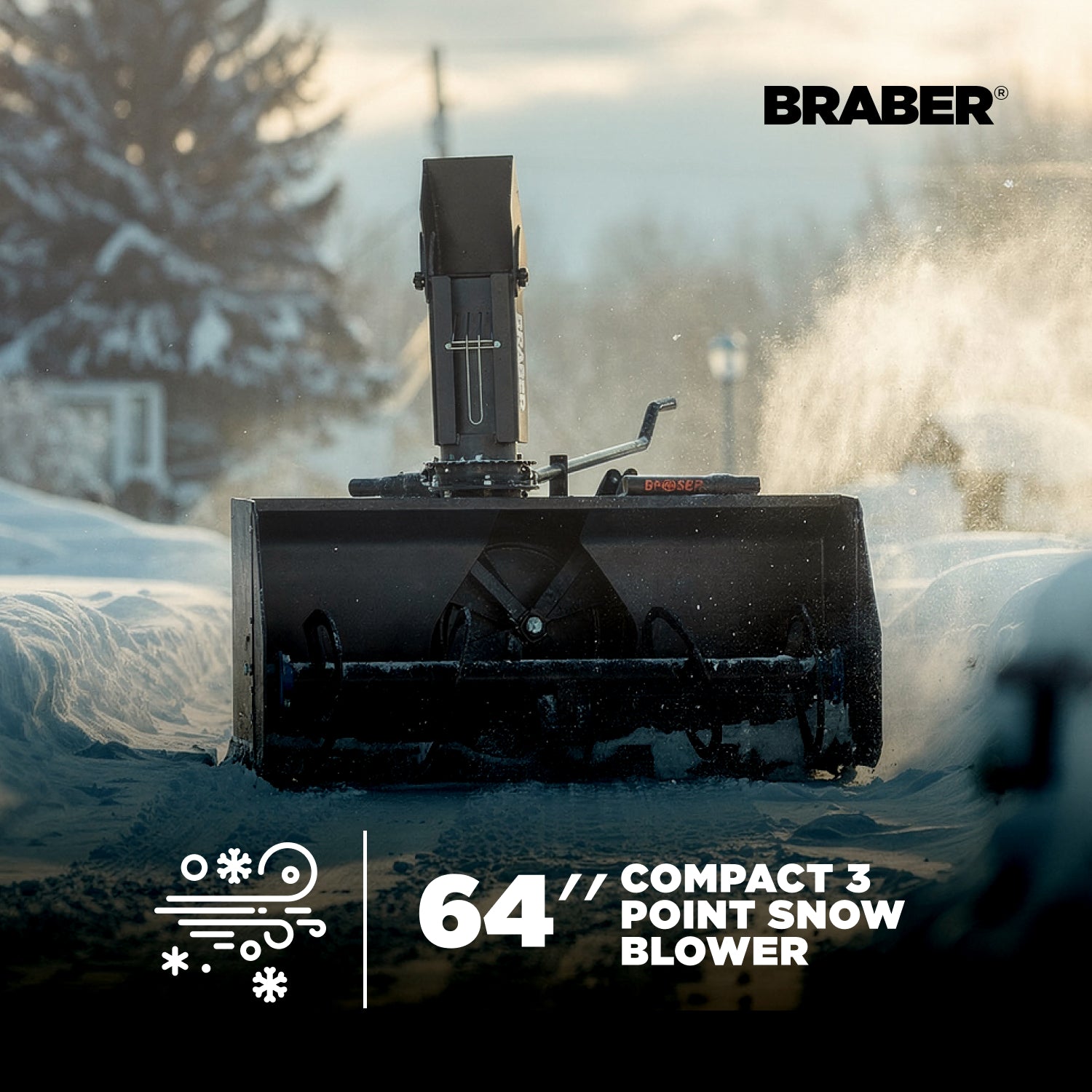 3-Point PTO Snow Blower 64" Light-Duty 16/35 HP – BE-SBS6064L-zoom-2