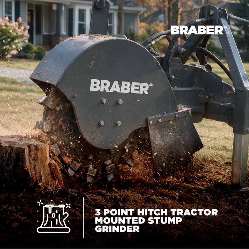 3-Point PTO Stump Grinder 6" Below Grade 15/45 HP – BE-SG24-zoom-