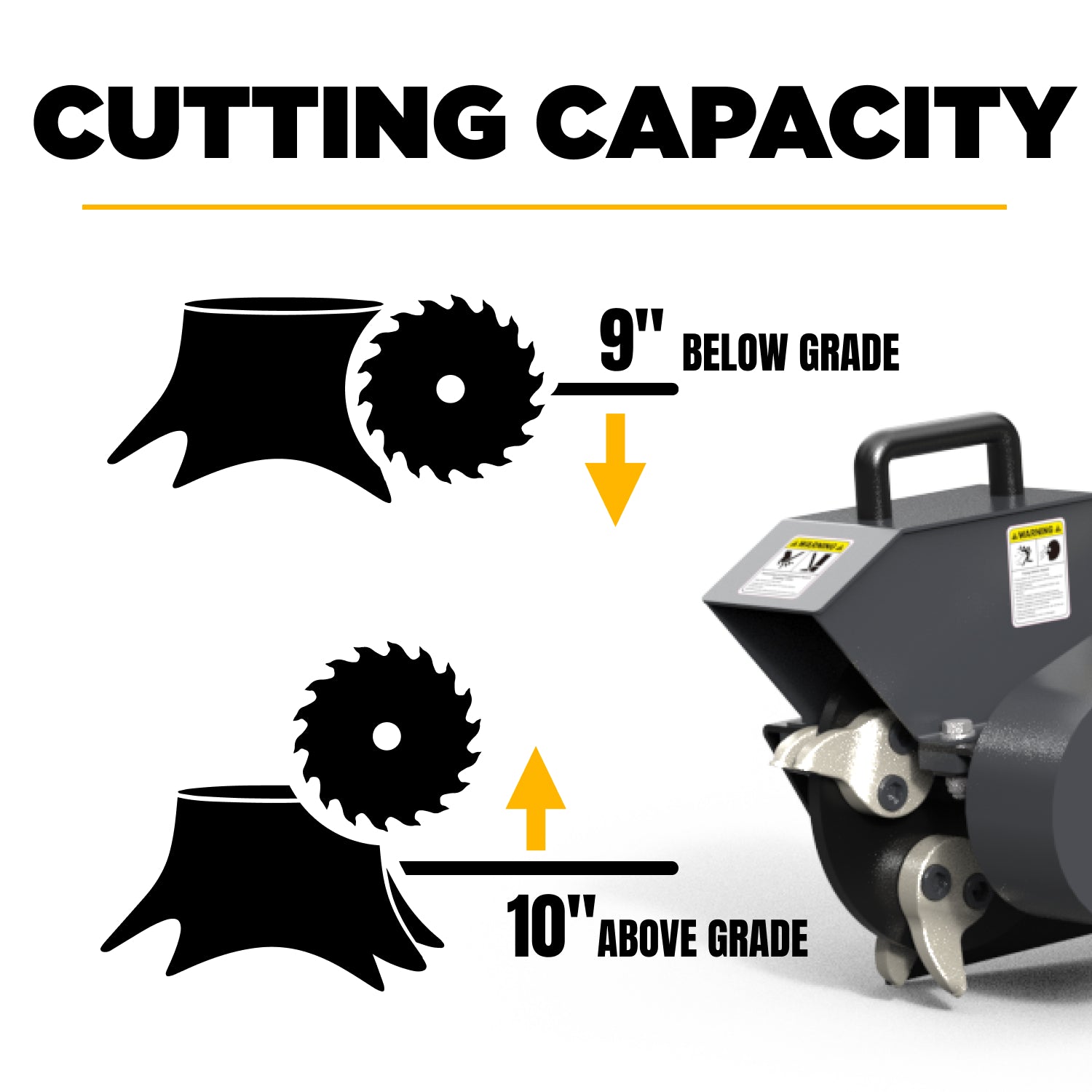 Stump Grinder 9" Below Grade 420cc – BE-SGGR15-zoom-5
