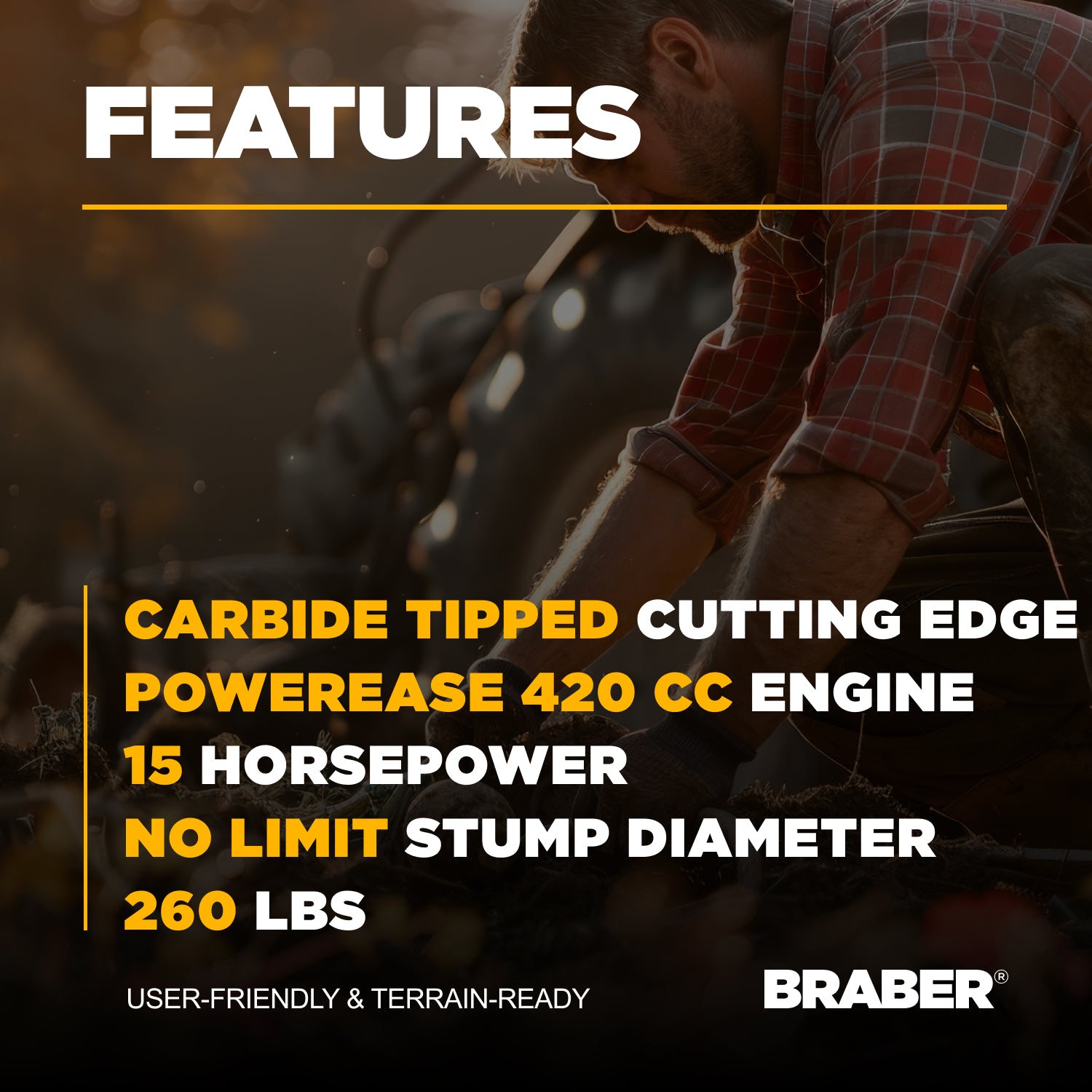 BRABER Carbide Tipped Stump Grinder-3