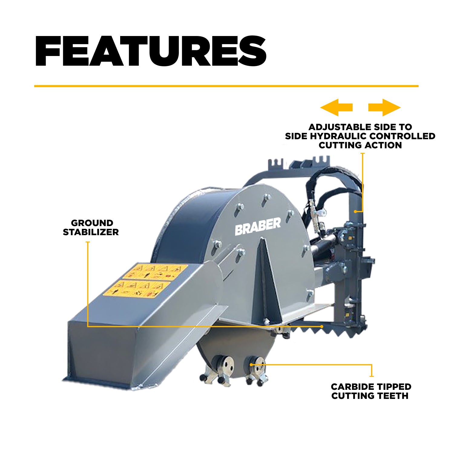 3-Point PTO Stump Grinder 14" Below Grade – BE-SGH24-zoom-3