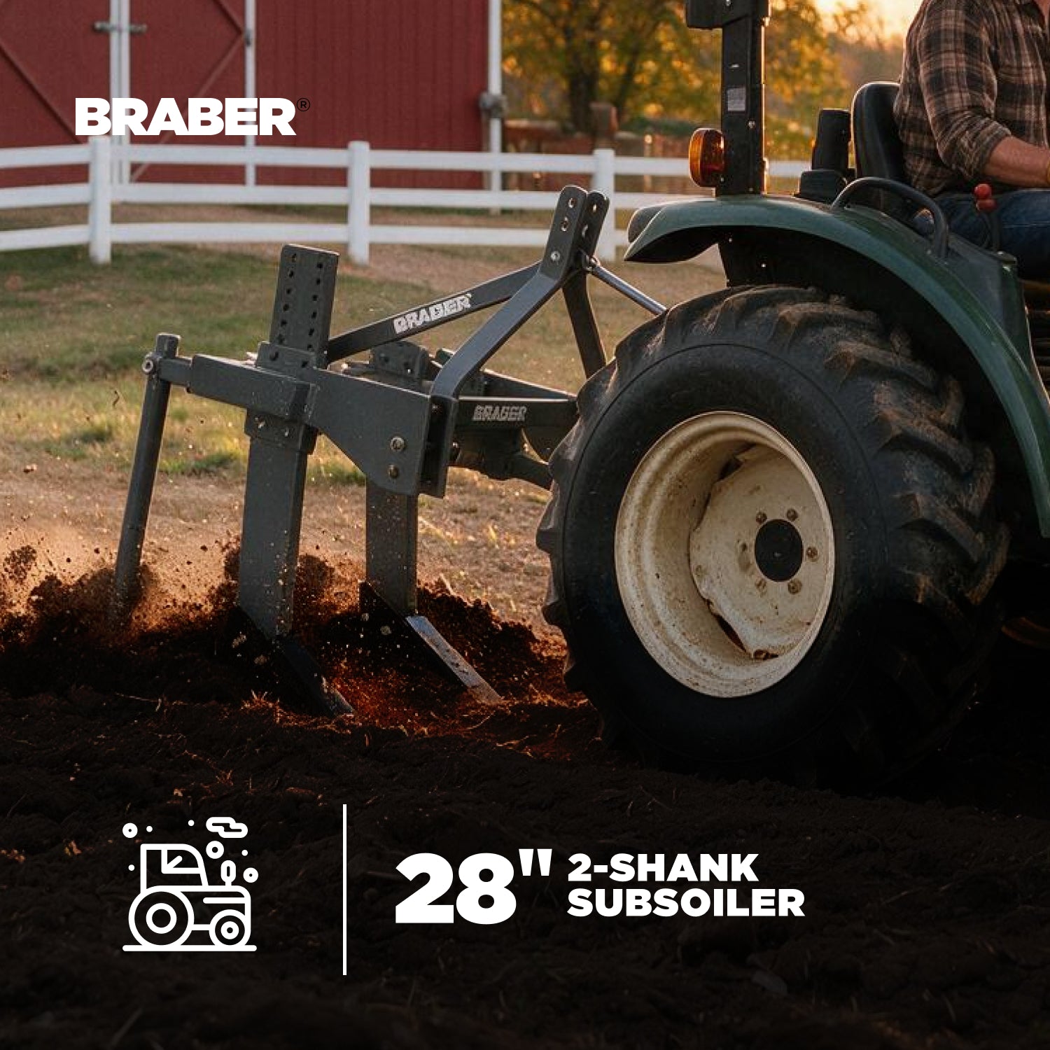 2-Shank Subsoiler 28" Depth 60/74 HP – BE-SS2HD-2