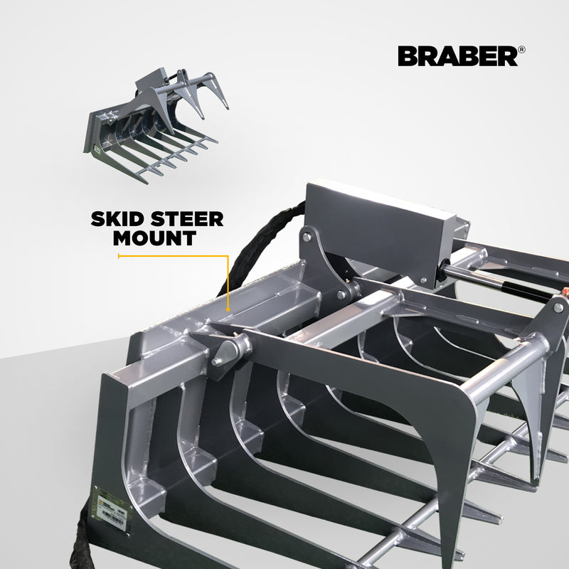 Skid Steer Grapple Bucket 42" Heavy-Duty – BE-SSGB2242-zoom-