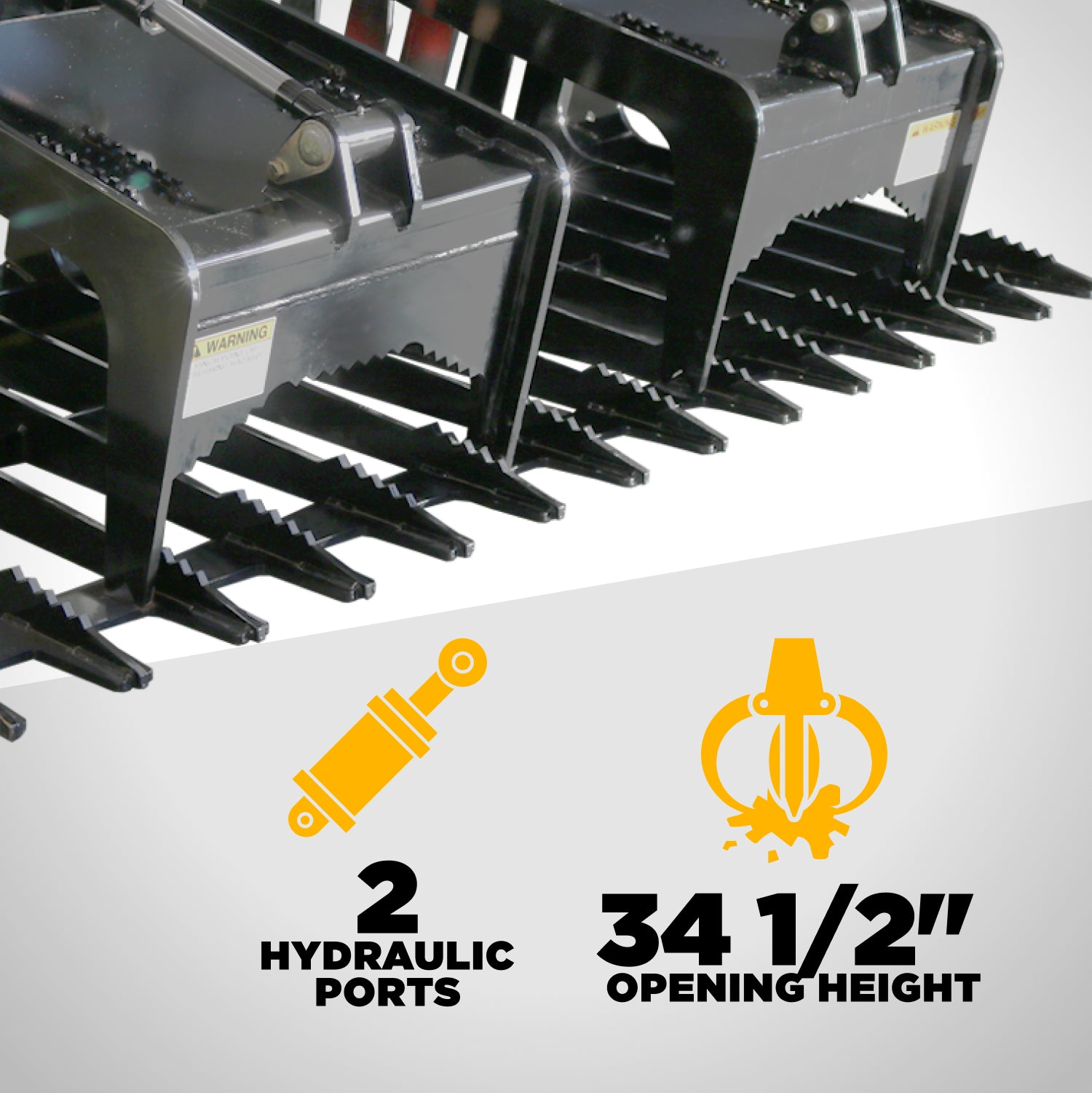 Skid Steer Root Grapple Bucket 66" Heavy-Duty – BE-SSGBS67-zoom-3