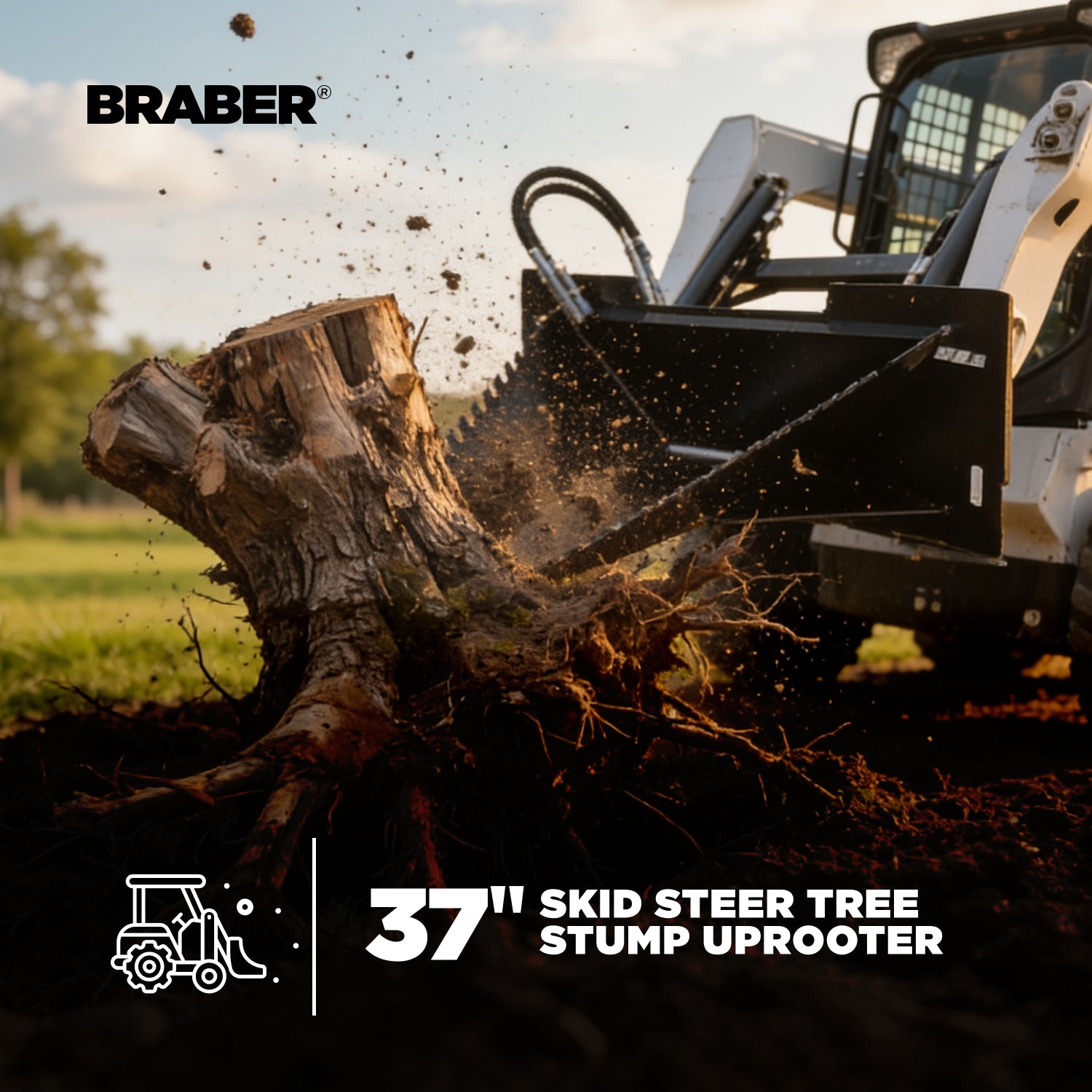 Skid Steer Stump Uprooter 37" – BE-SSTS37-zoom-2
