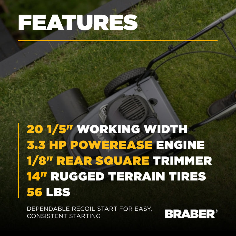 Walk Behind Trimmer Mower 20-1/2" Cut – BE-TMLR38-zoom-