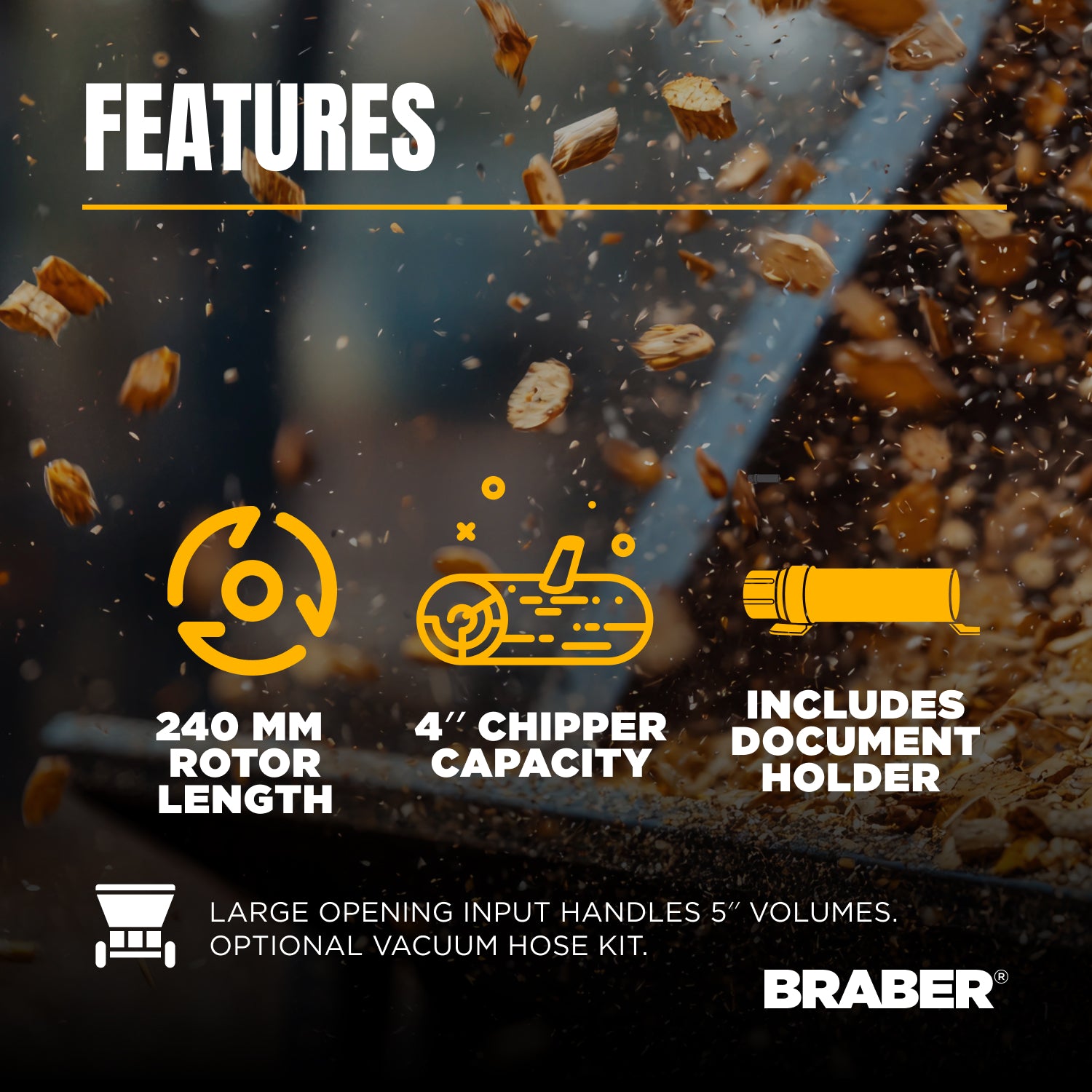 Drum Wood Chipper, Honda 390 cc, Electric Start-zoom-6