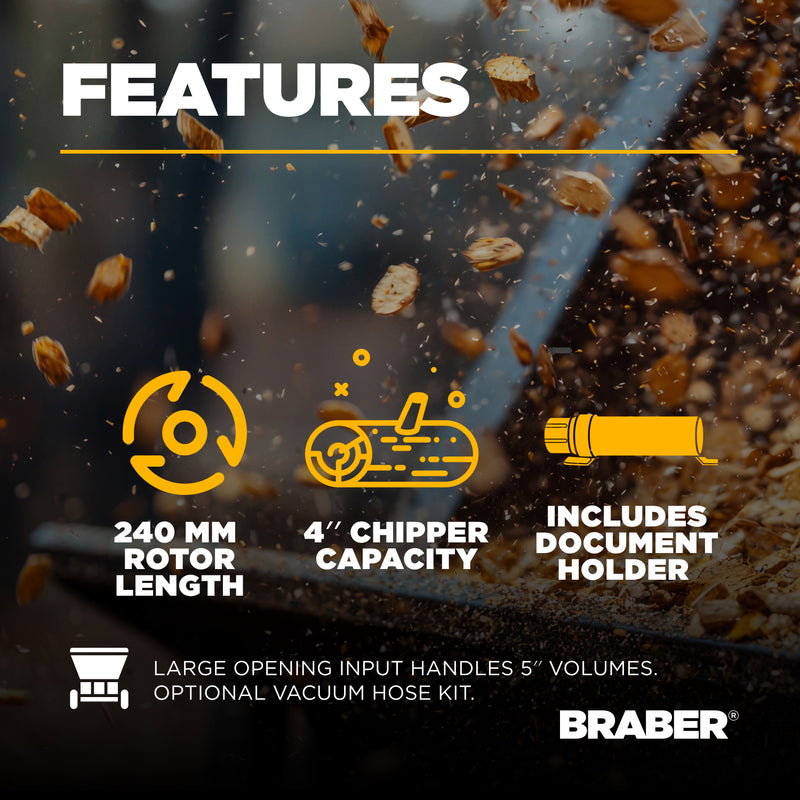Wood Chipper Shredder 4" Capacity Honda GX390 – BE-WCGR4H13-zoom-