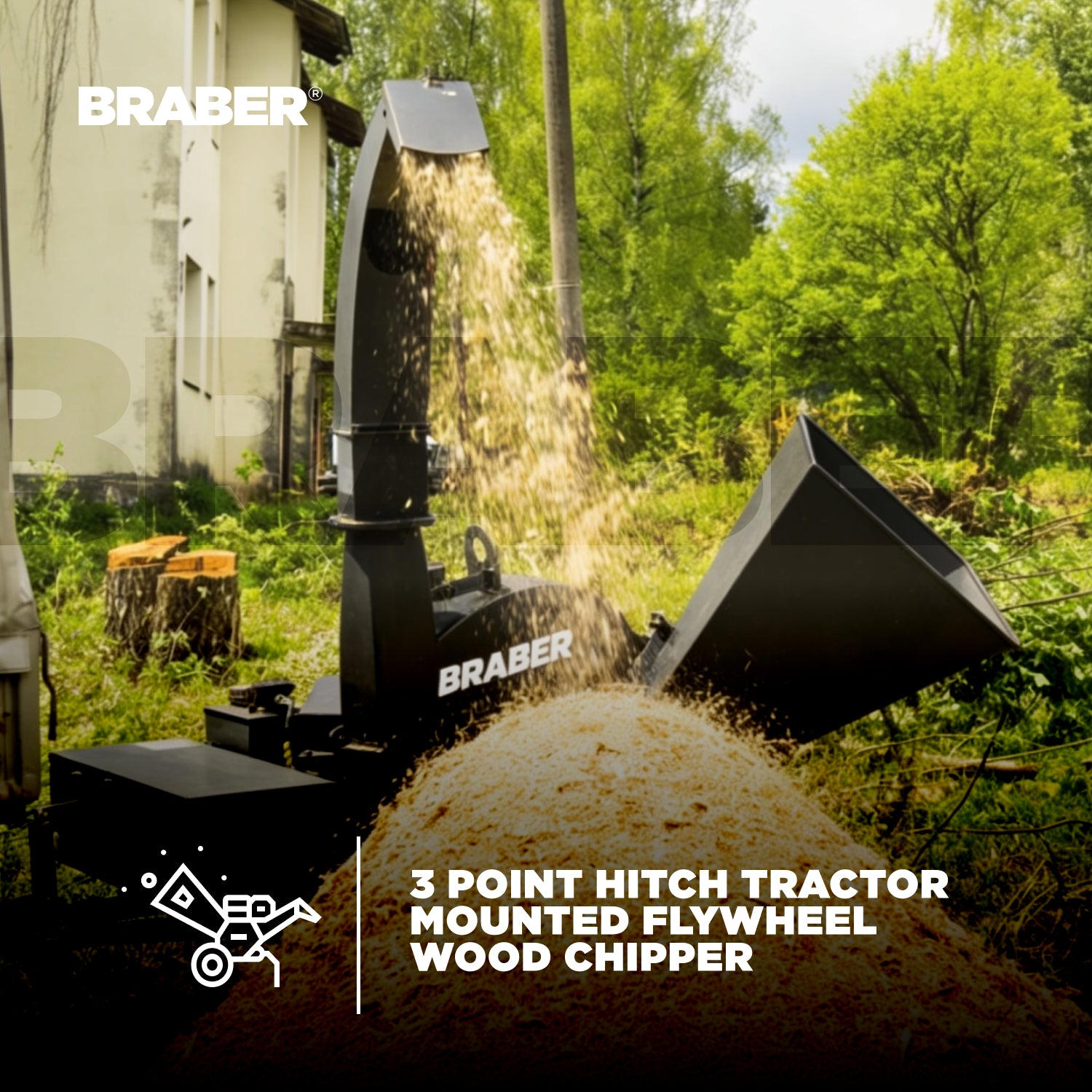 3-Point PTO Wood Chipper 5" Capacity 18/45 HP – BE-WCX5-zoom-2