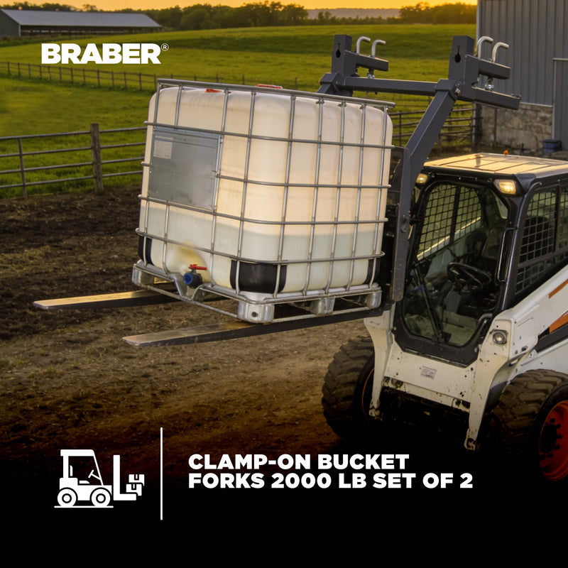 Clamp-On Bucket Forks 2000 lb Set of 2 – BF2000N-zoom-