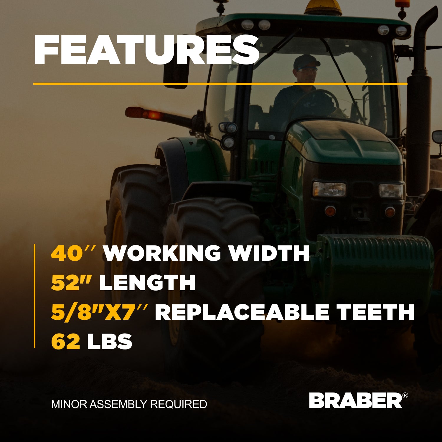 Tow-Behind Diamond Harrow 40" – HAR40S-zoom-4