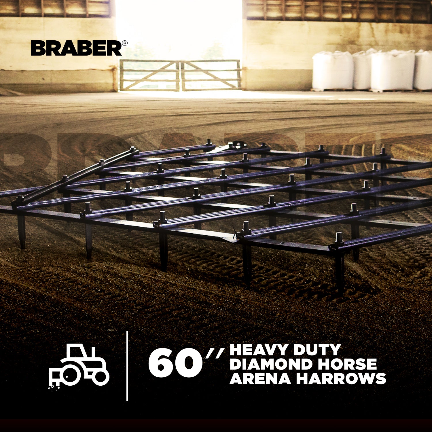 Tow-Behind Diamond Harrow 60" – HAR60S-zoom-2