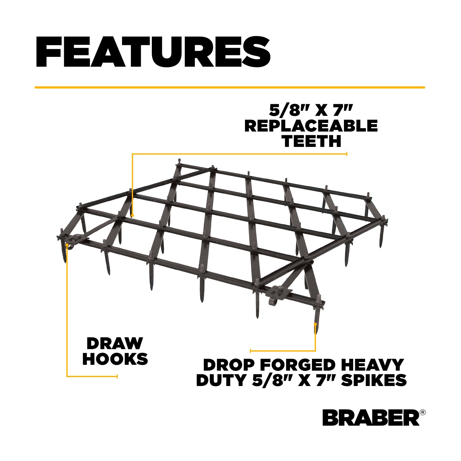 Tow-Behind Diamond Harrow 60" – HAR60S-zoom-3