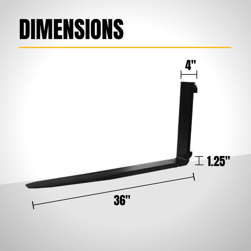 Class II Pallet Fork Tine 36" – PFT36LDJ-zoom-