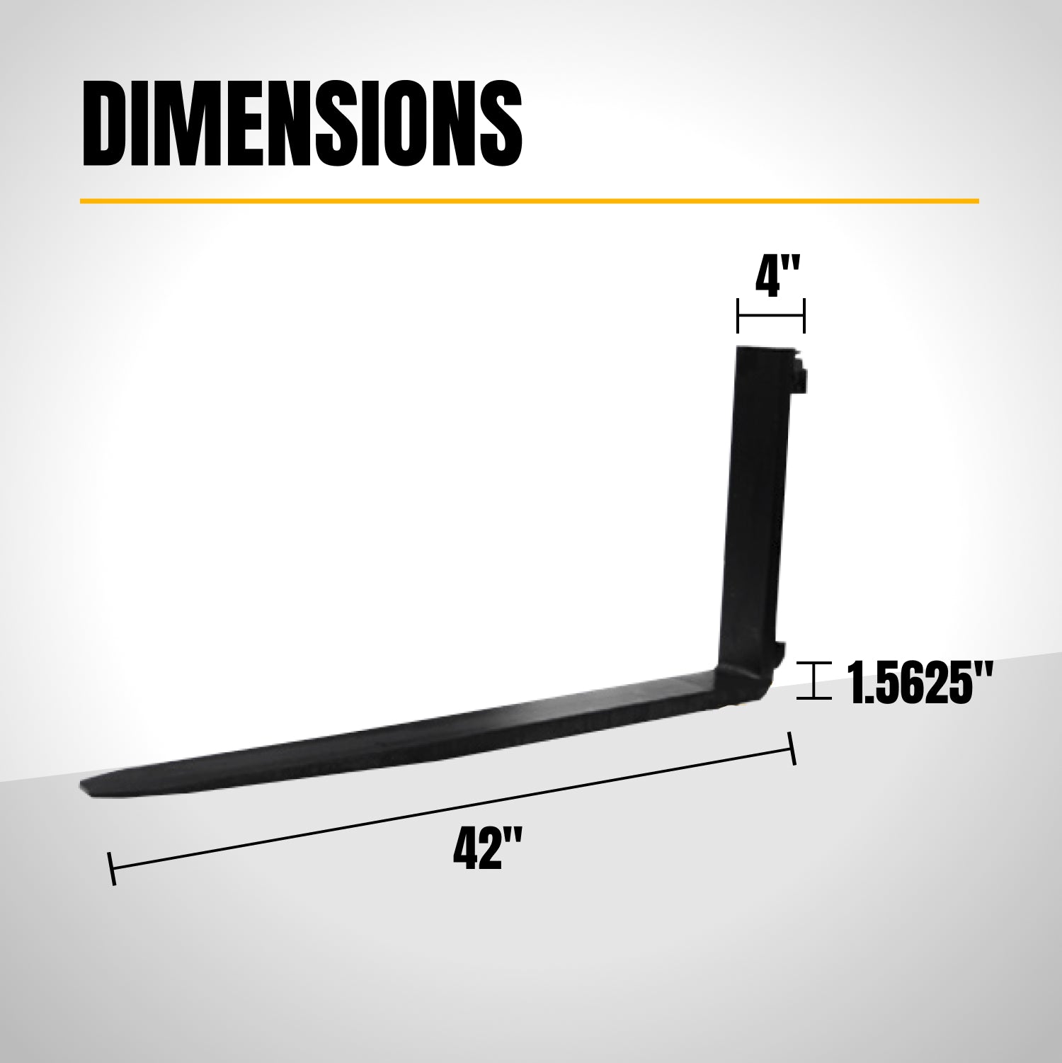 Class II Pallet Fork Tine 42" – PFT42HDJ-4