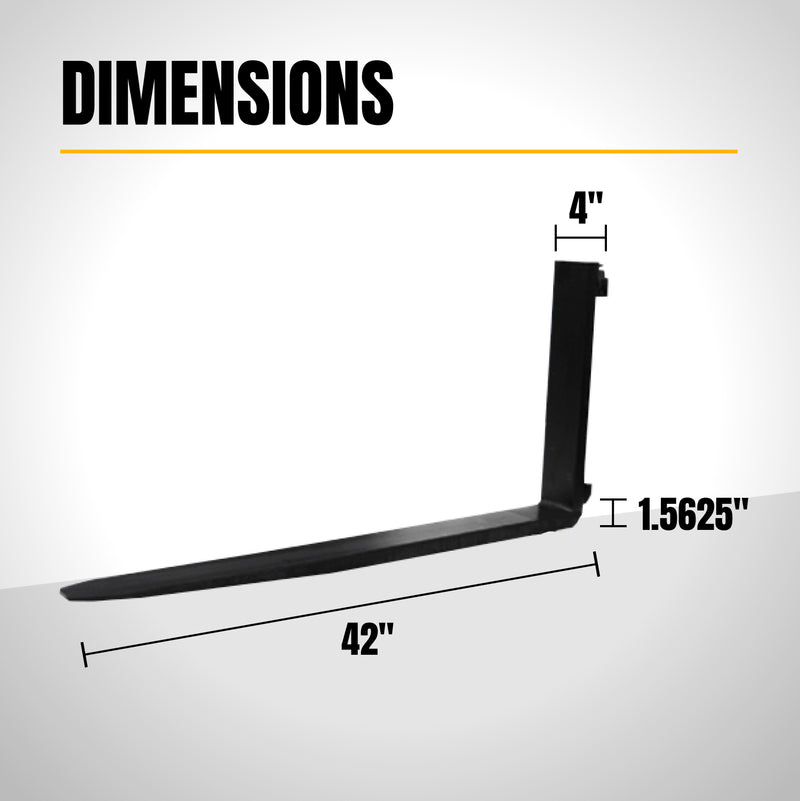 Class II Pallet Fork Tine 42" – PFT42HDJ-zoom-
