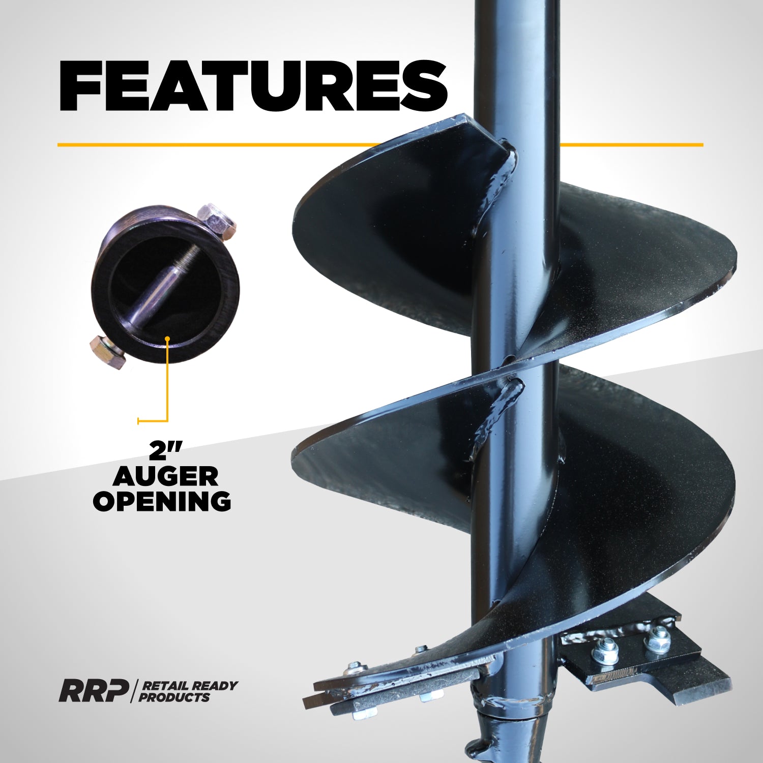 12" Short Post Hole Auger for BE-PHDLG Digger – PHA12SG-zoom-4
