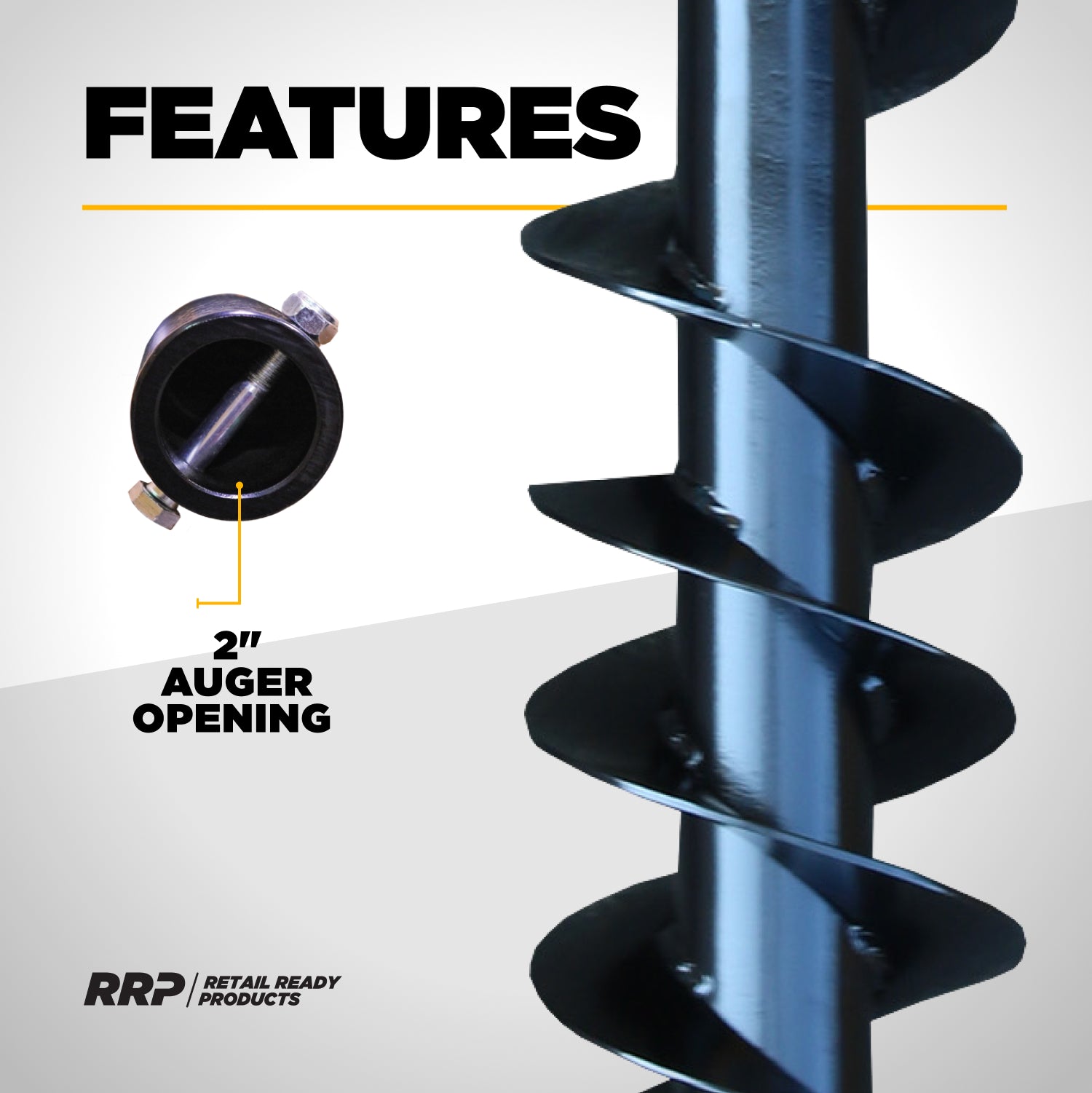 6" Post Hole Auger for BE-PHDG Digger – PHA6G-4