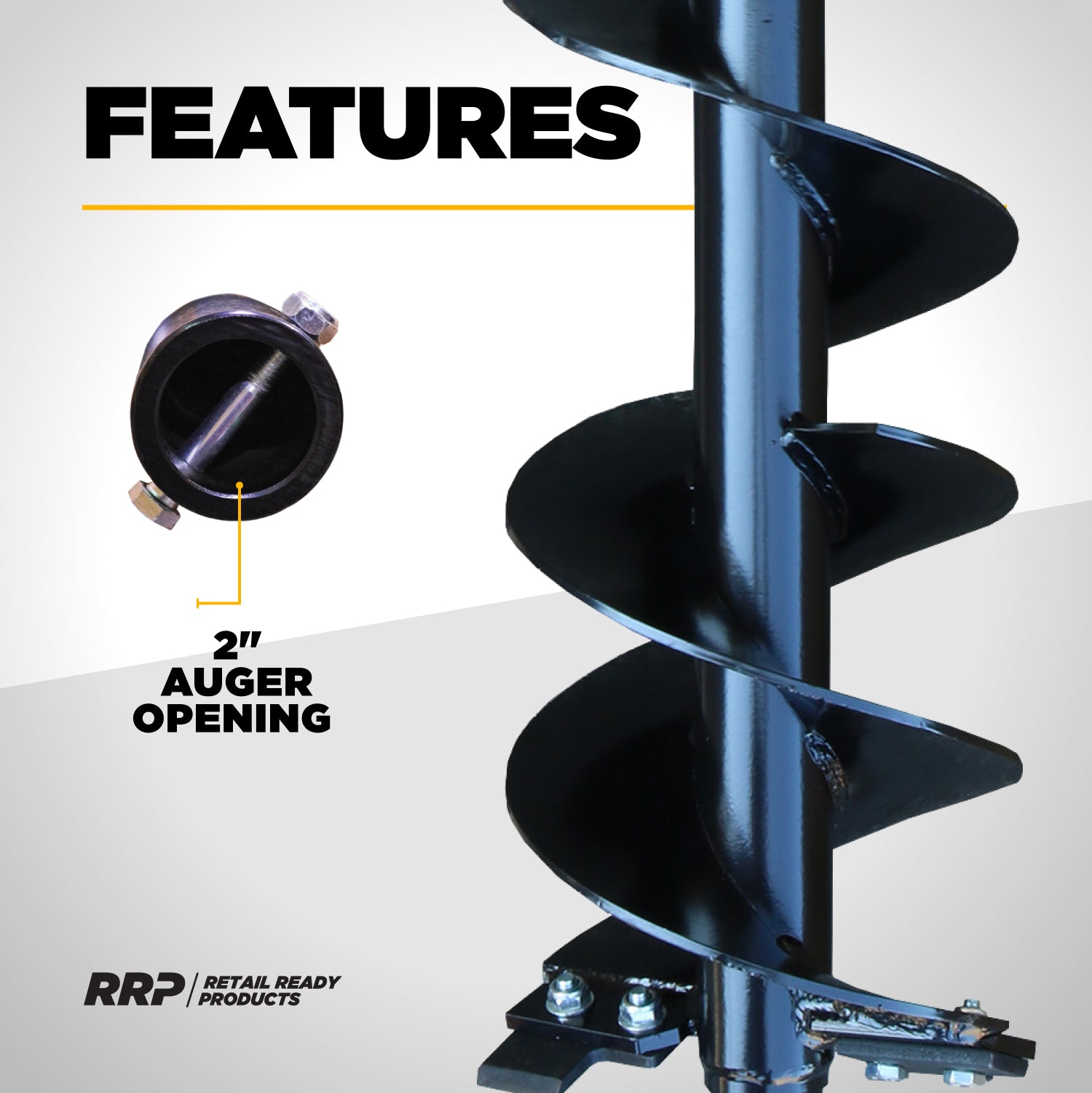 9" Post Hole Auger for BE-PHDG Digger – PHA9G-4