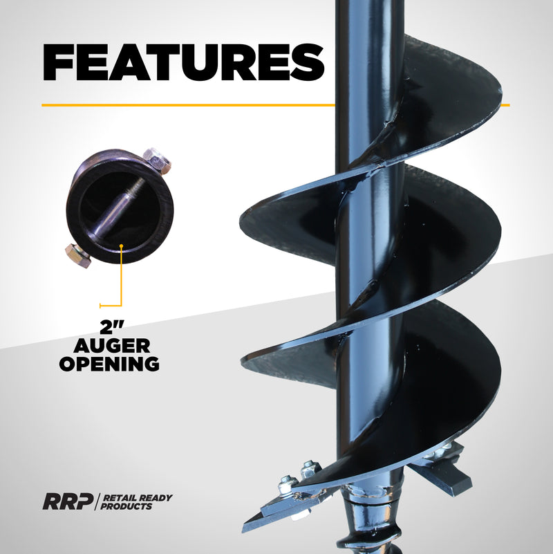 9" Short Post Hole Auger for BE-PHDLG Digger – PHA9SG-zoom-