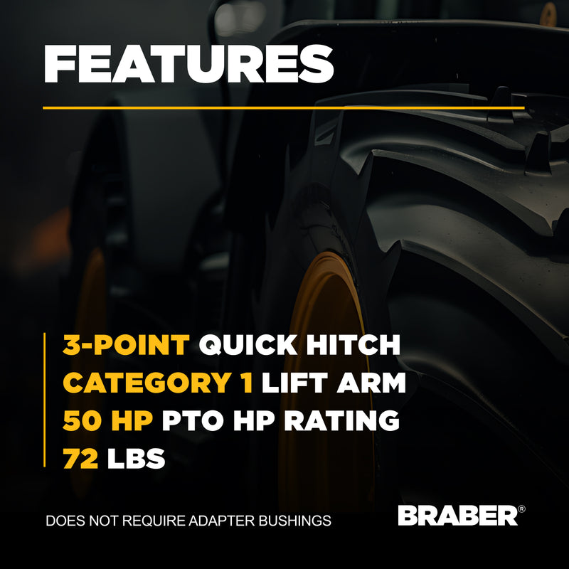 3-Point Quick Hitch CAT 1 29" up to 50 HP – QH1N-zoom-